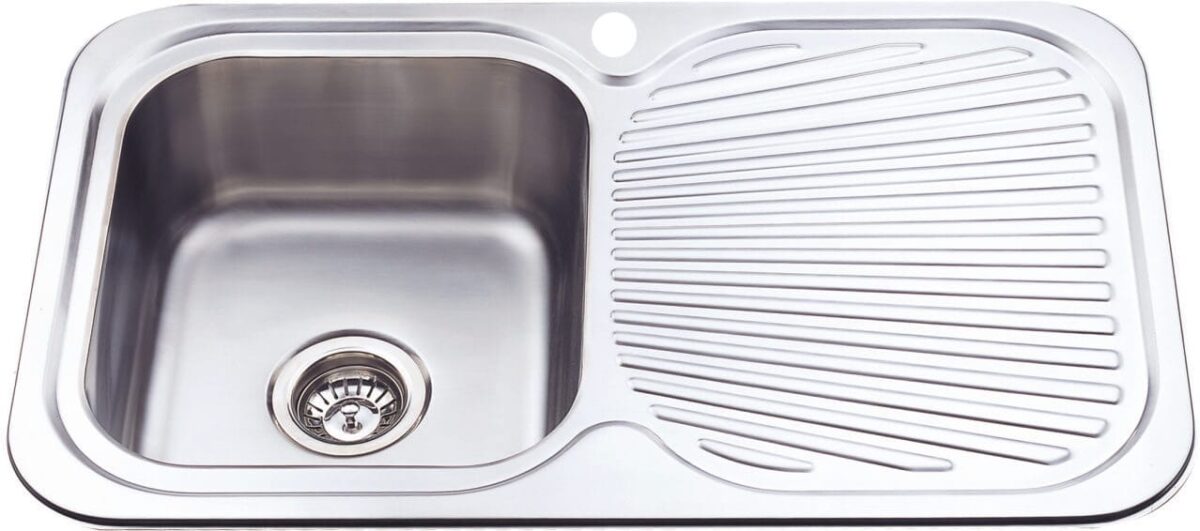 Cora Single Bowl & Single Drainer - 780x480x170mm - Stainless Steel | P780LHB