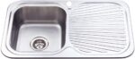 Cora Single Bowl & Single Drainer - 780x480x170mm - Stainless Steel | P780LHB