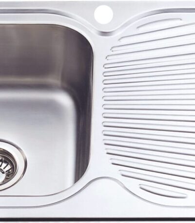 Cora Single Bowl & Single Drainer - 780x480x170mm - Stainless Steel | P780LHB
