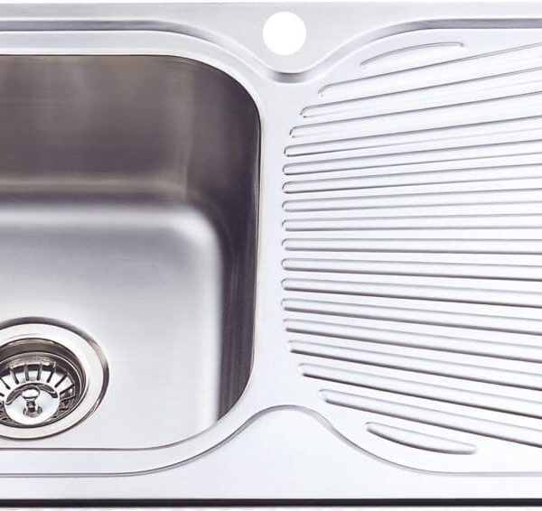 Cora Single Bowl & Single Drainer - 780x480x170mm - Stainless Steel | P780LHB