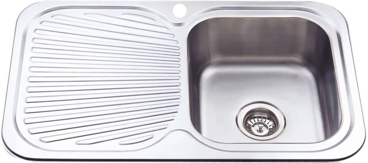 Cora Single Bowl & Single Drainer - 780x480x170mm - Stainless Steel | P780RHB