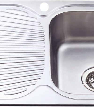 Cora Single Bowl & Single Drainer - 780x480x170mm - Stainless Steel | P780RHB