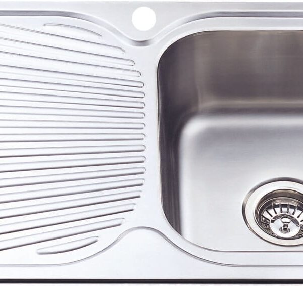 Cora Single Bowl & Single Drainer - 780x480x170mm - Stainless Steel | P780RHB