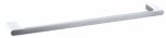 Cora Single Towel Rail 800mm - Chrome & White | 5301-800-CW