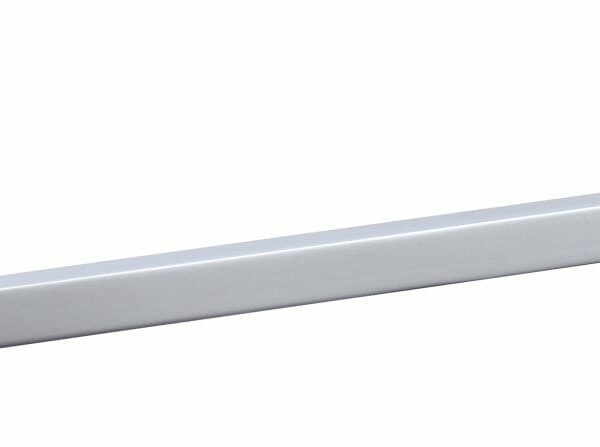 Cora Single Towel Rail 800mm - Chrome & White | 5301-800-CW