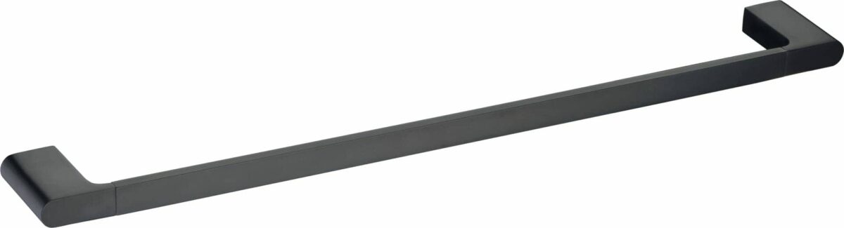 Cora Single Towel Rail 800mm - Matt Black | 5301-800-MB