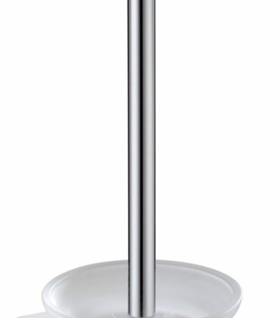 Cora Toilet Brush Holder - Chrome & White | 5308-CW