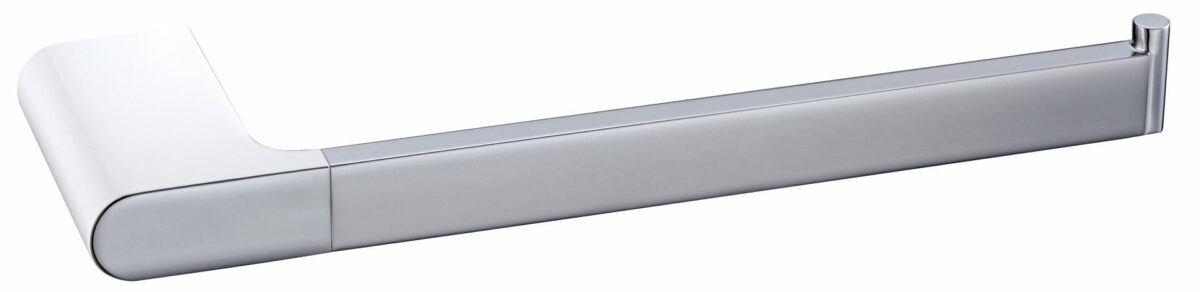 Cora Towel Bar - Chrome & White | 5305-CW