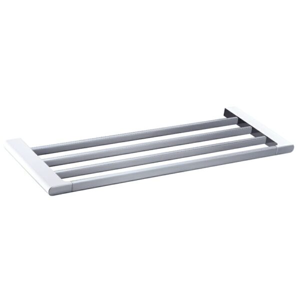 Cora Towel Shelf 600 mm - Chrome & White | 5303-600-CW