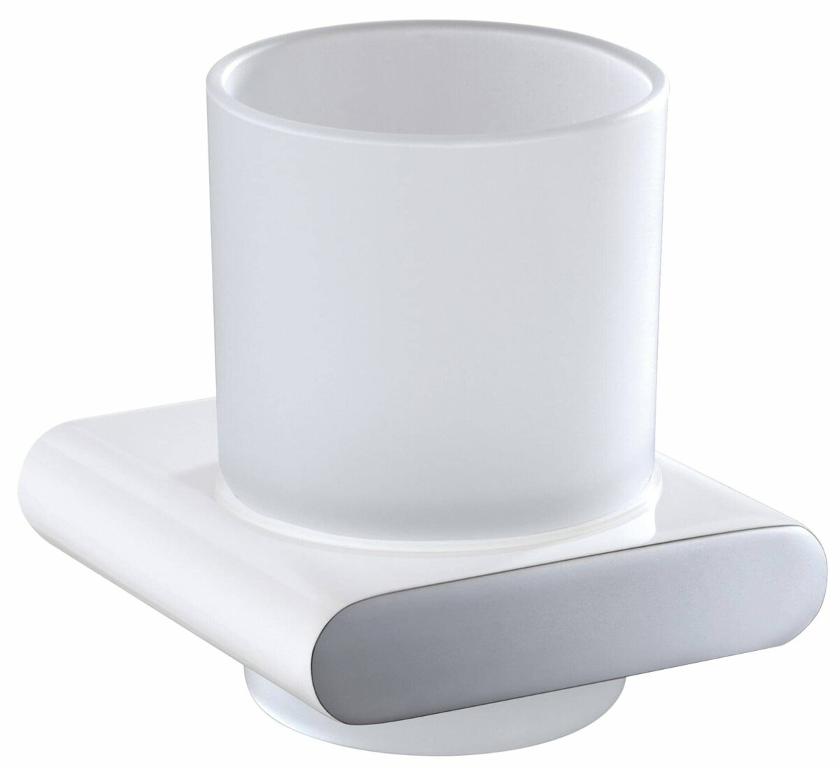 Cora Tumbler Holder - Chrome & White | 5307-2-CW