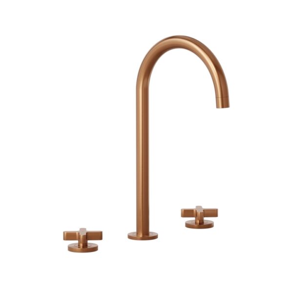 Cross Assembly Bench Mounted Set - Brushed Copper