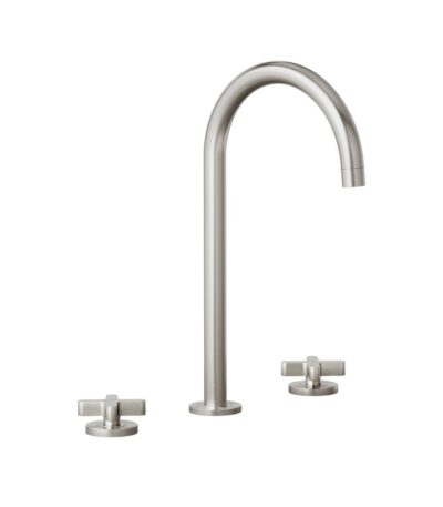 Cross Assembly Bench Mounted Set - Brushed Nickel