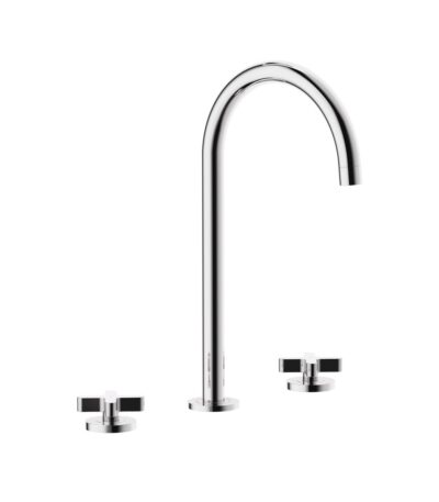 Cross Assembly Bench Mounted Set - Chrome