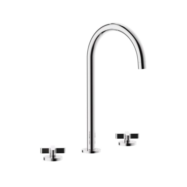 Cross Assembly Bench Mounted Set - Chrome