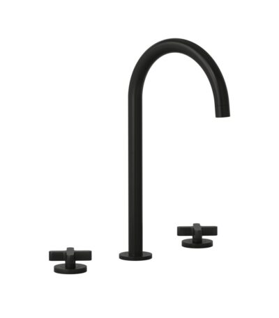 Cross Assembly Bench Mounted Set - Matte Black