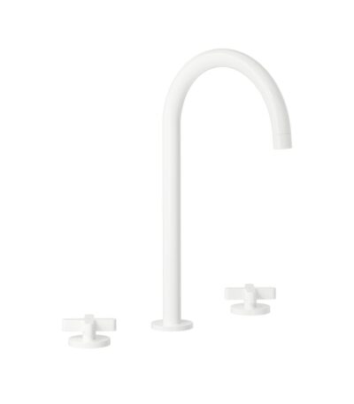 Cross Assembly Bench Mounted Set - White