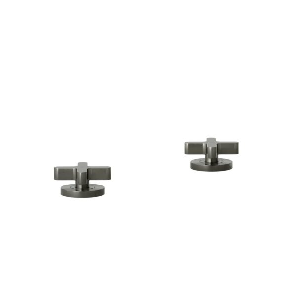 Cross Assembly Bench-Mounted Taps - Brushed Gunmetal
