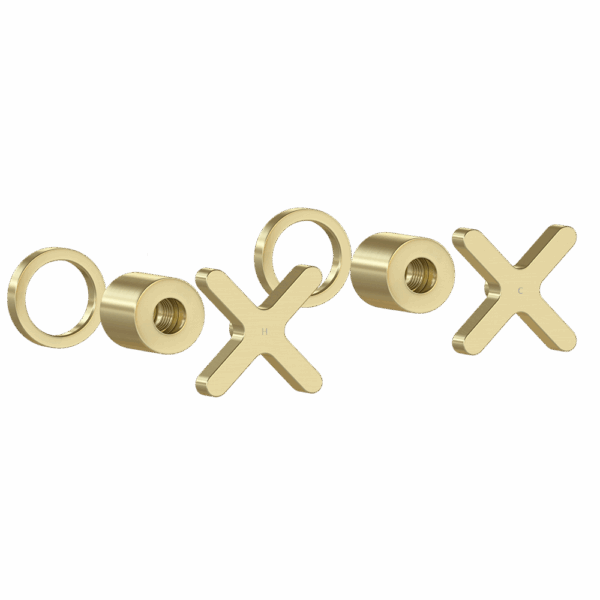 Cross Assembly Handle Kit – Brushed Brass