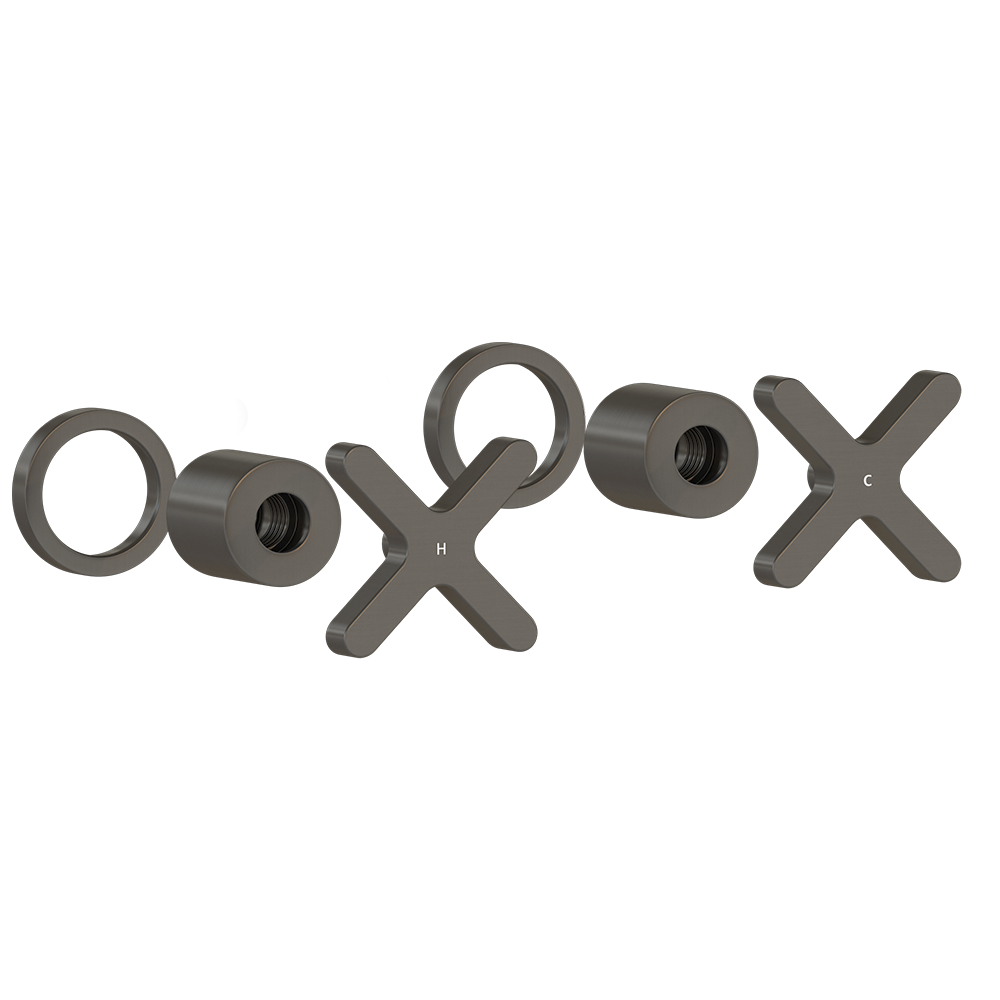 Cross Assembly Handle Kit – Brushed Gunmetal