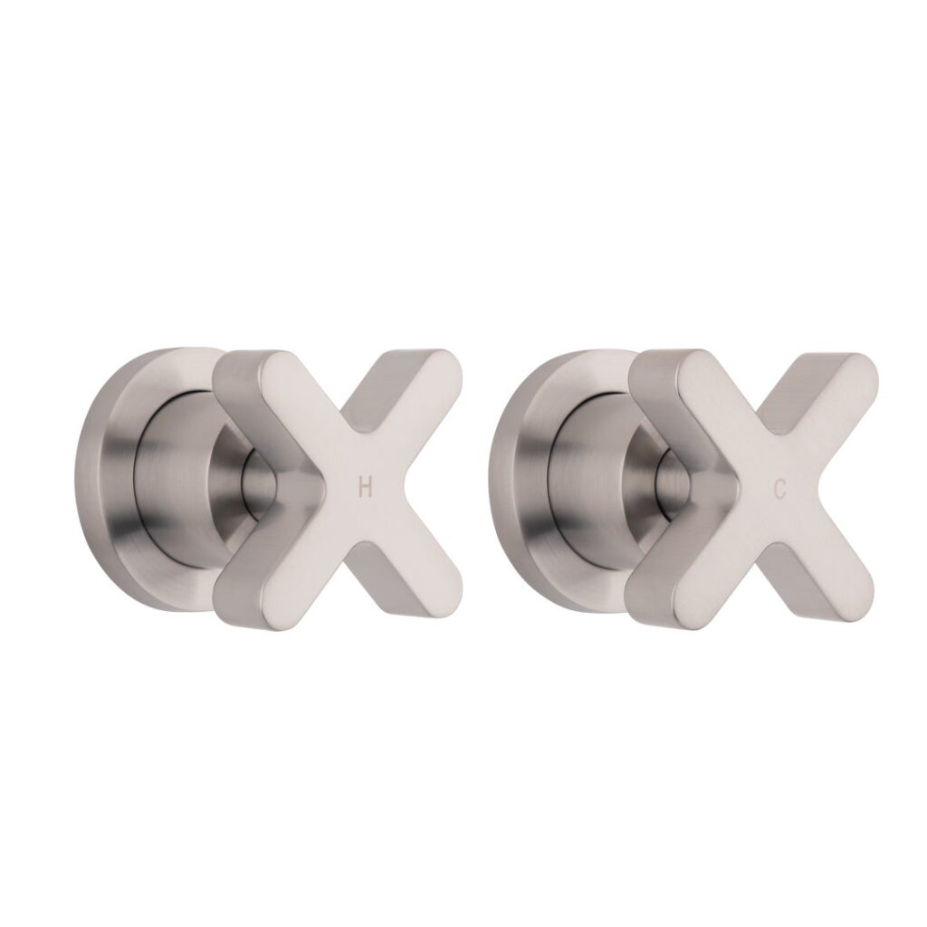 Cross - Assembly Taps - Brushed Nickel