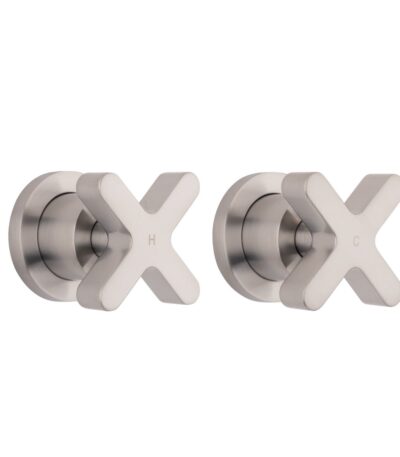 Cross - Assembly Taps - Brushed Nickel