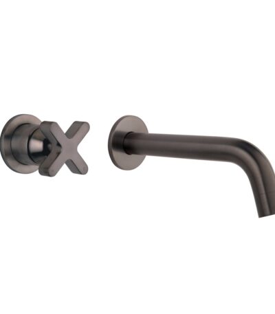 Cross Progressive Mixer & Spout Set - Brushed Gunmetal