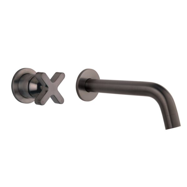 Cross Progressive Mixer & Spout Set - Brushed Gunmetal