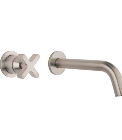 Cross Progressive Mixer & Spout Set - Brushed Nickel