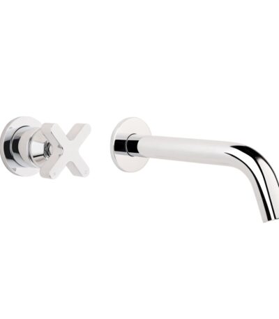 Cross Progressive Mixer & Spout Set - Chrome