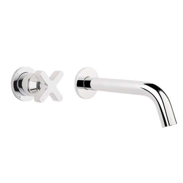 Cross Progressive Mixer & Spout Set - Chrome