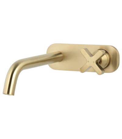 Cross Progressive Wall Mounted Set - Brushed Brass