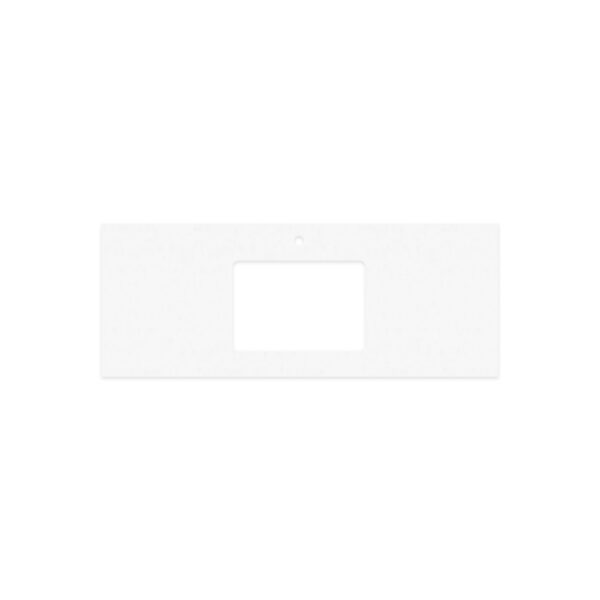Crystal Pure Silica Free Stone Top, Rectangular Full Depth with Single Undermount Basin Hole & Tap Hole, 1200mm