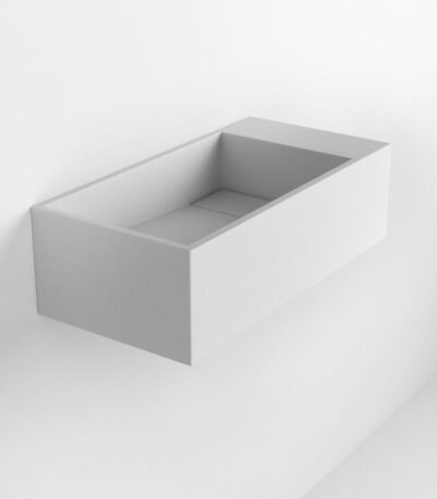 Cyrus Wall-Mounted Basin 500mm x 250mm (Slim line) – Matte White