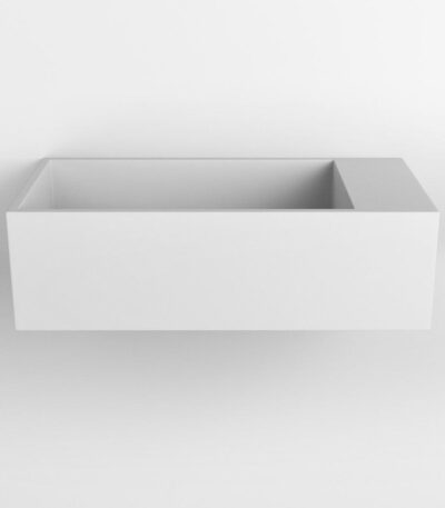 Cyrus Wall-Mounted Basin 500mm x 300mm – Matte White