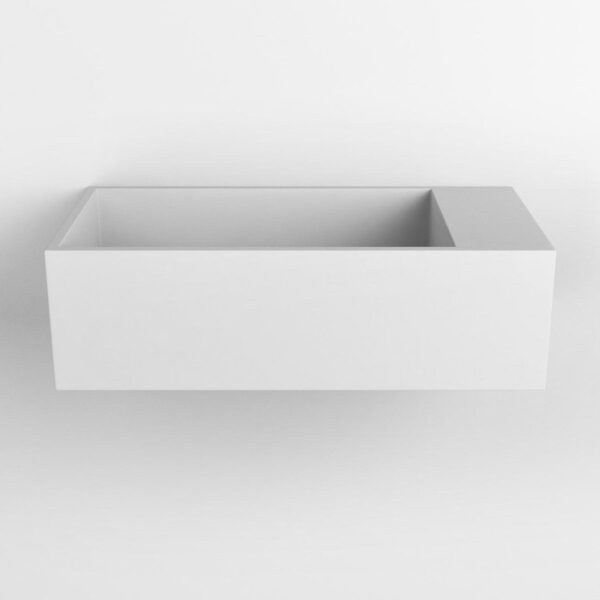 Cyrus Wall-Mounted Basin 500mm x 300mm – Matte White