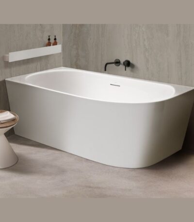 Decina Natalia 1700 Back-To-Wall Corner Bath with Overflow
