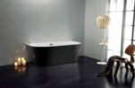 Deijah Black Round BTW Acrylic Bathtub - No OverFlow - 1500mm | BL550-1500B