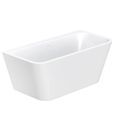 Delta Back-To-Wall Acrylic Bath with Overflow, Gloss White, 1500mm