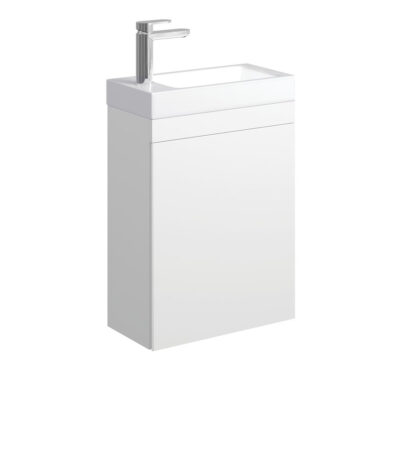 Denzel Edge 450 Ensuite Wall-Hung Vanity, Satin White