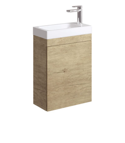 Denzel Edge 450 Ensuite Wall-Hung Vanity, Scandi Oak