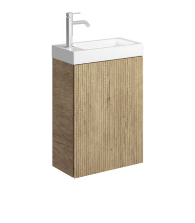 Denzel Minka 450 Wall-Hung Vanity, No Overflow, Scandi Oak