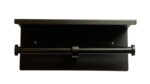 DESIGNER BLACK SERIES DOUBLE TOILET ROLL HOLDER WITH SHELF TOP DESIGNER BLACK METLAM ML269_TRH_DESIGNER - Urban Designs Bathroom and Kitchen