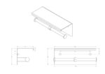 DESIGNER BLACK SERIES DOUBLE TOILET ROLL HOLDER WITH SHELF TOP DESIGNER BLACK METLAM ML269_TRH_DESIGNER - Urban Designs Bathroom and Kitchen