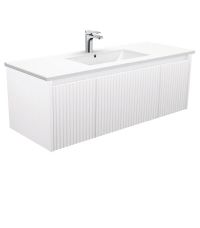 Dolce Alina Satin White 1200 Wall-Hung Vanity