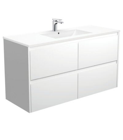 Dolce Amato 1200 Satin White Wall-Hung Vanity