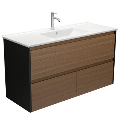 Dolce Amato 1200 Walnut Vanity On Kick