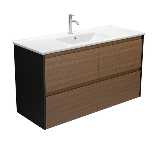 Dolce Amato 1200 Walnut Vanity On Kick