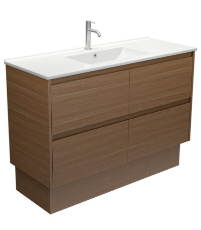 Dolce Amato 1200 Walnut Vanity On Kickboard