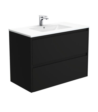 Dolce Amato 900 Satin Black Wall-Hung Vanity