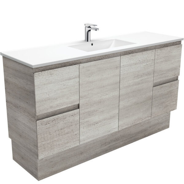 Dolce Edge Industrial 1500 Single Bowl Vanity On Kickboard